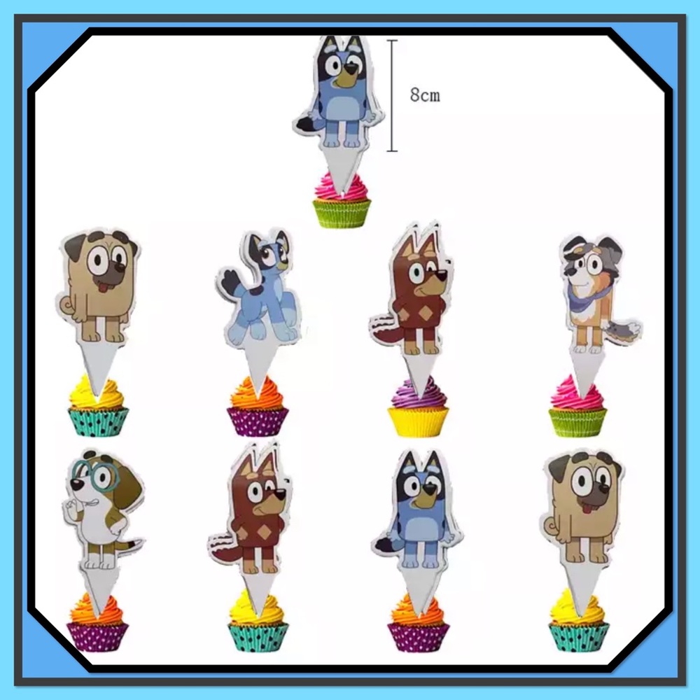 🎉New🎉Bluey & Bingo Birthday Cake or Cupcake Toppers🎉